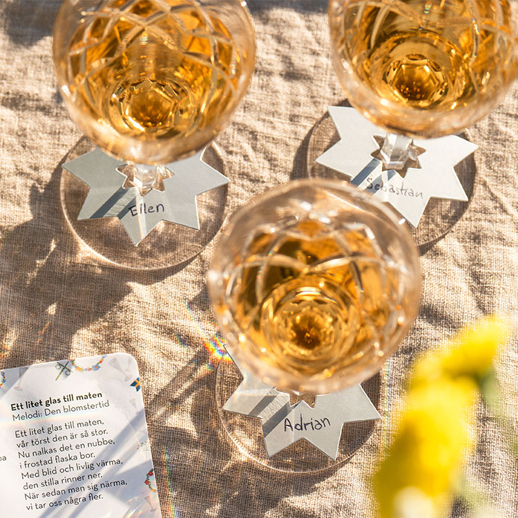 Skilt til glas, 50-pak