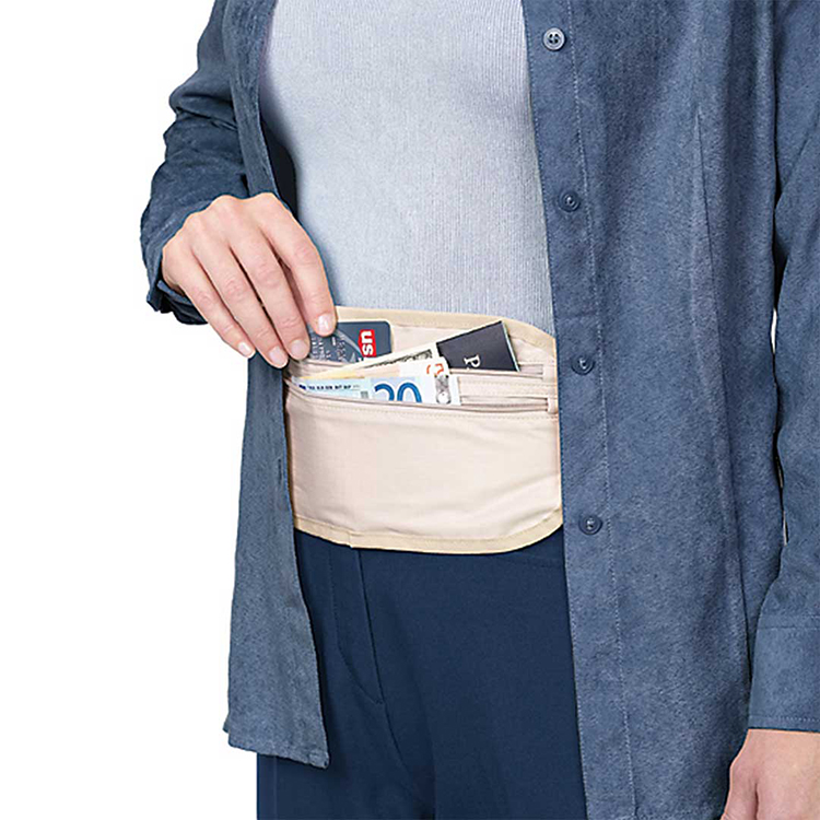 Tynd bæltetaske til rejser