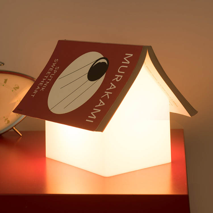 Bogstativ med lampe