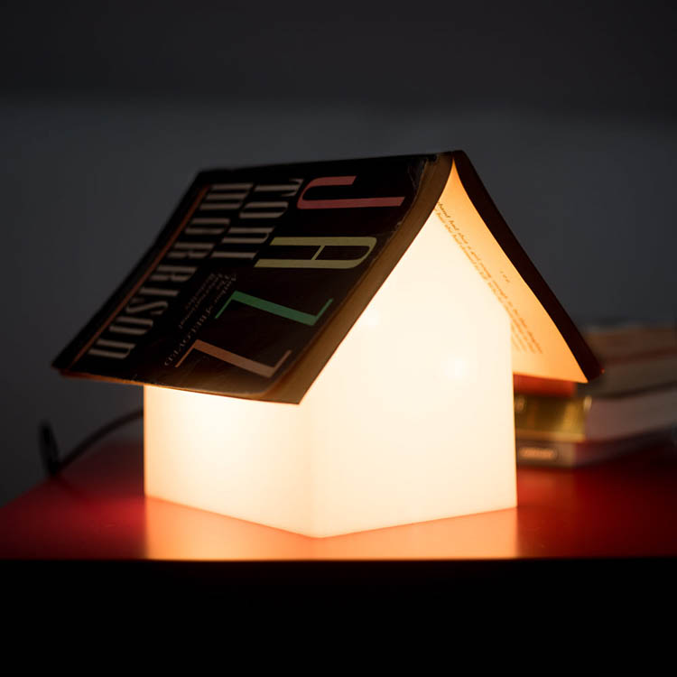 Bogstativ med lampe