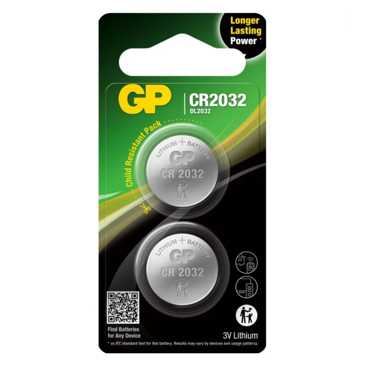 CR2032-batteri 2-pak